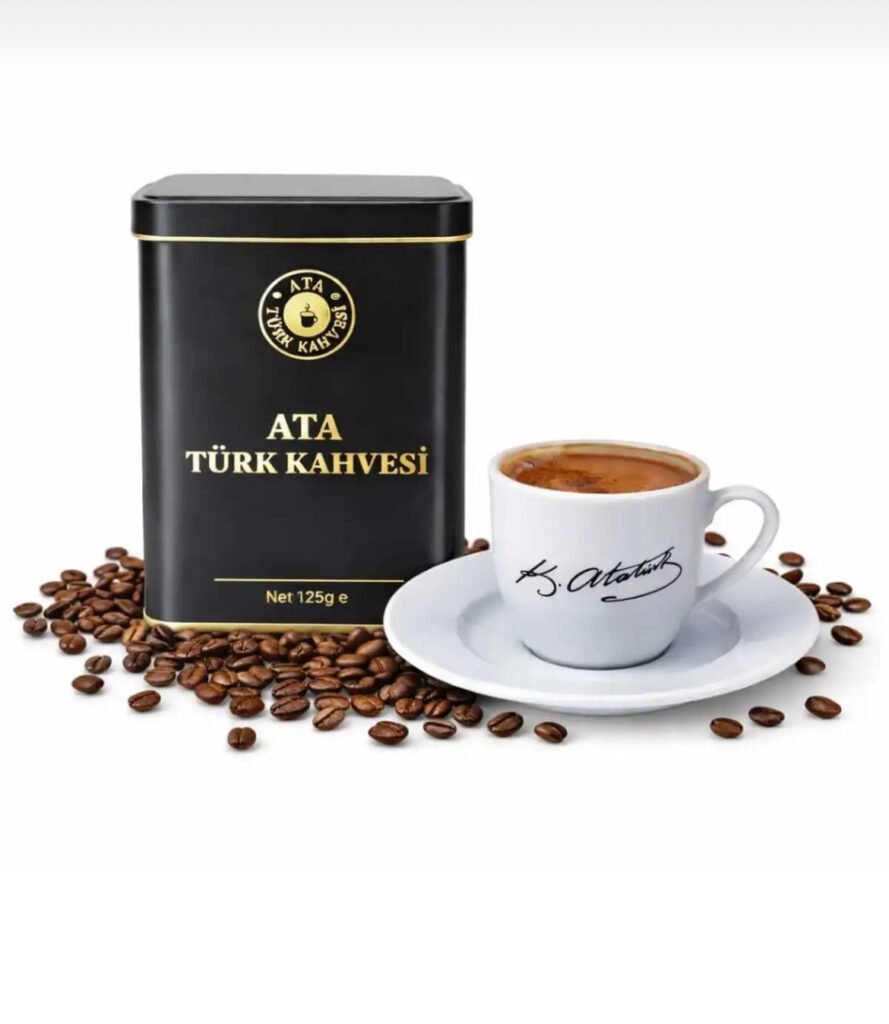 1 Adet İmzalı Porselen Fincan Takımı + 125g. Ata Türk Kahvesi