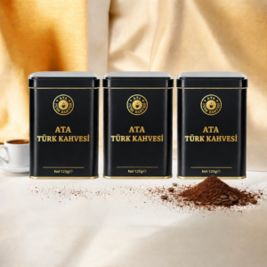 3 Adet 125g. Ata Türk Kahvesi Metal Kutu Kargo Bedava!