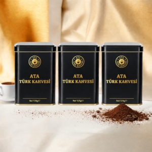 3 Adet 125g. Ata Türk Kahvesi Metal Kutu Kargo Bedava!