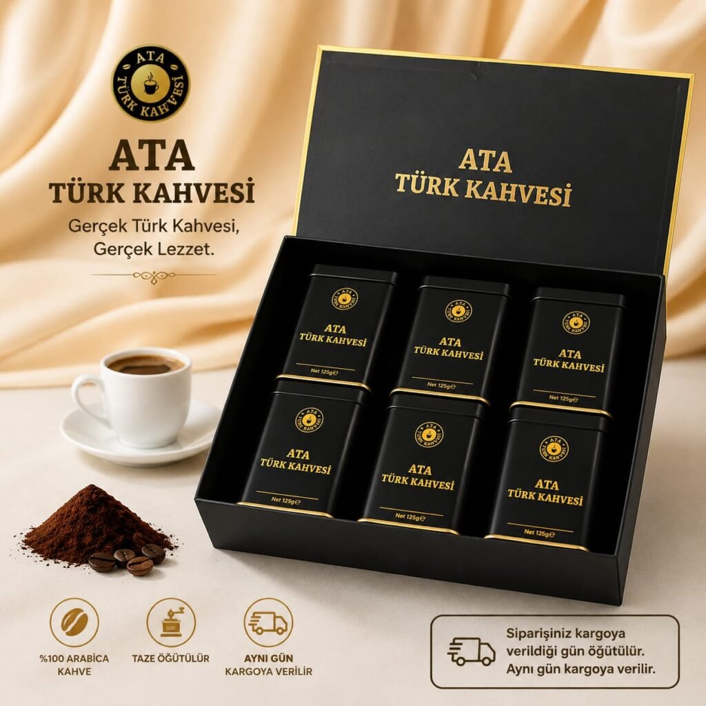 Özel Hediye Kutusunda 6 Adet 125g. Ata Türk Kahvesi